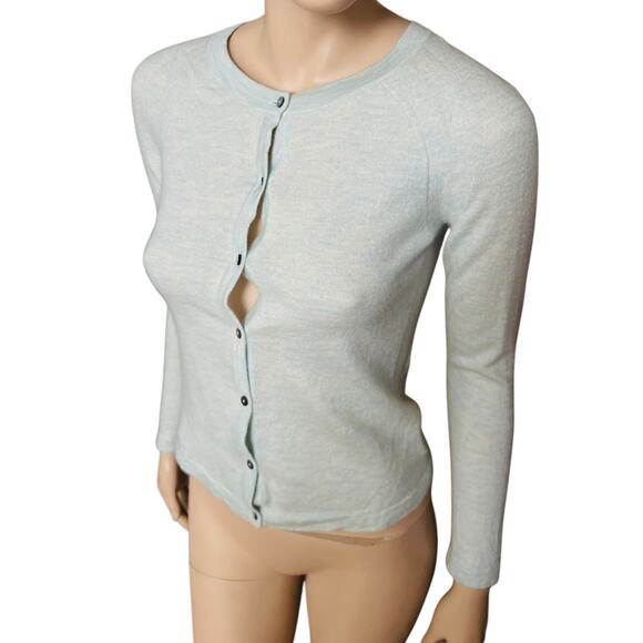 PURE Collection 100% Pure Superfine Cashmere Scoop Neck Cardigan Size 6 - Picture 12 of 15